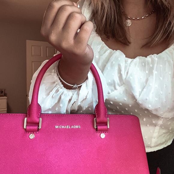 Hot Pink Michael Kors Purse - Picture 2 of 10